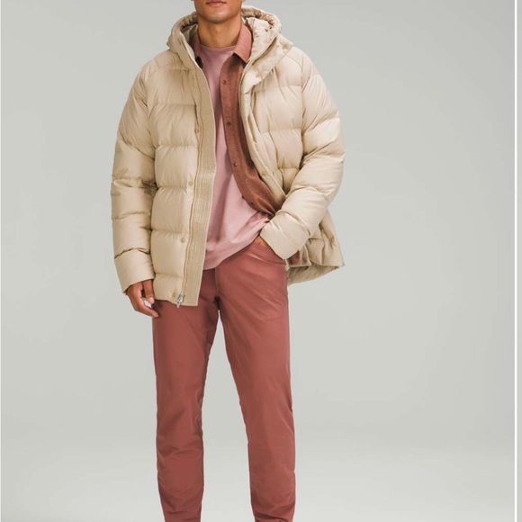Lululemon Wunder puff jacket trench men’s large tan beige - Picture 2 of 11